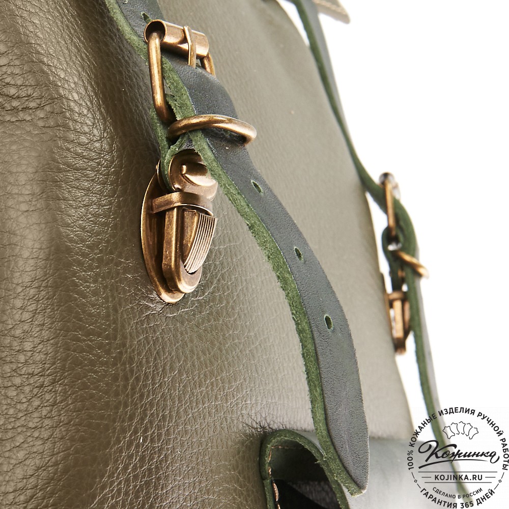 Кожаный рюкзак "Vogue New" (оливковый)